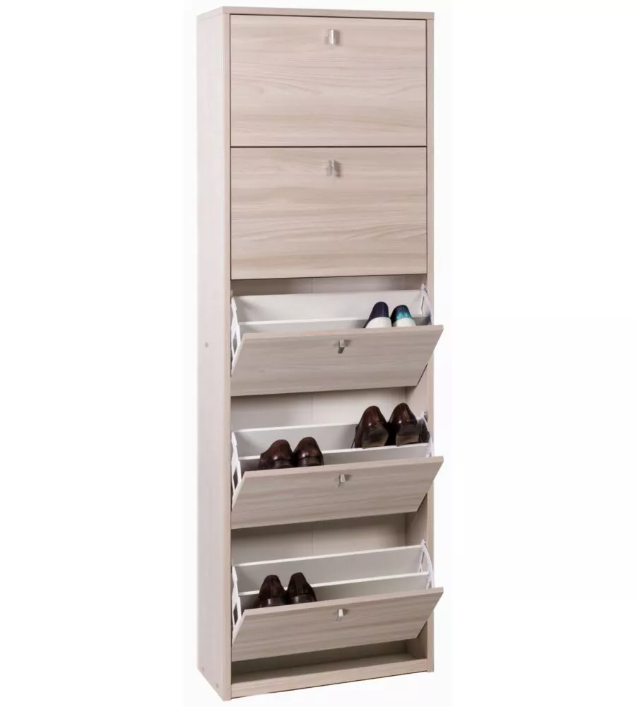 SCARPIERA OLMO CON 5 ANTE, 63X29X190 CM